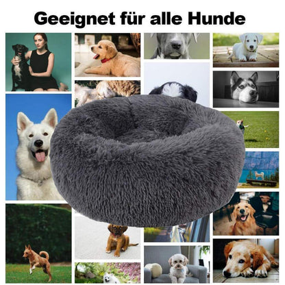 Flauschiges Haustierbett Donut – Hundekissen 120cm Darkgray