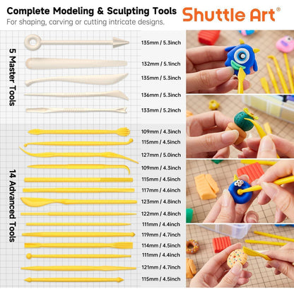 60er Set Shuttle Art Polymer Clay Weich-Ton-Set 1,65 kg mit