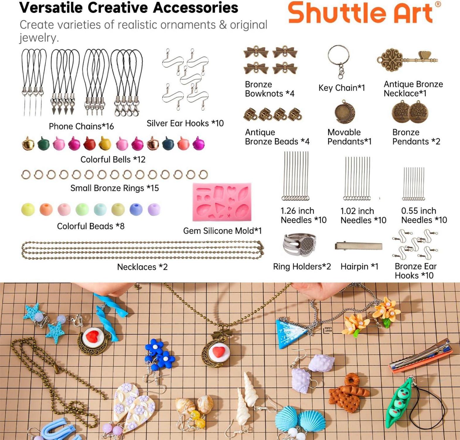Shuttle Art Polymer Clay Set, 60 Farben, Ofenhärtende Modelliermasse, 1,65 kg