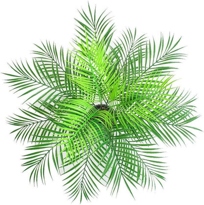 Künstlicher Tropischer Palmblattbusch 63 cm Grün Kunststoff Aisamco