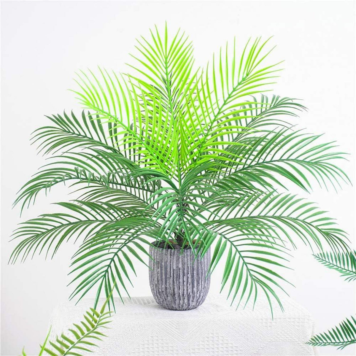 Künstlicher Tropischer Palmblattbusch Kunststoff 63 cm Grün Aisamco