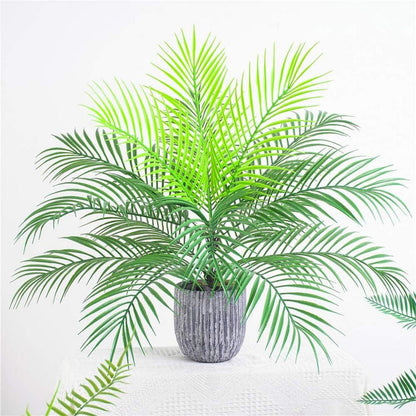 Künstlicher Tropischer Palmblattbusch Kunststoff 63 cm Grün Aisamco