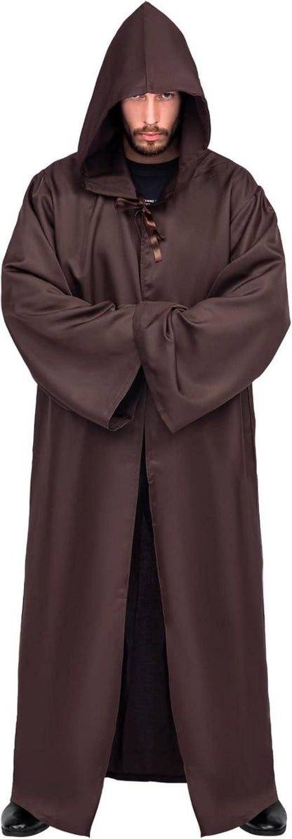 Umhang mit Kapuze Herren Robe Halloween Karneval Fasching Cosplay