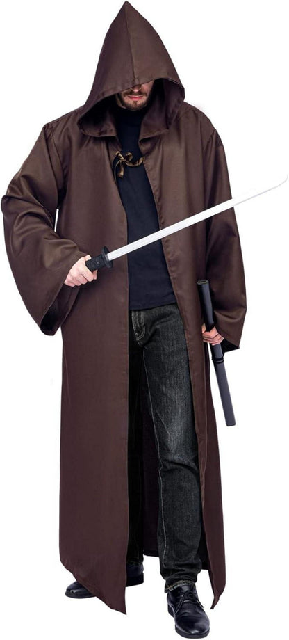 Umhang Kapuze Herren Robe Halloween Cape Karneval Fasching Männer S