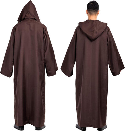 Umhang mit Kapuze Herren Robe Halloween Karneval Fasching Cosplay