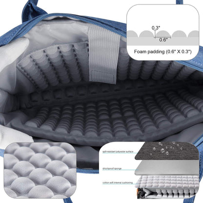 15.6 Zoll Laptoptasche Aktentasche Schultertasche Tragetasche Blau
