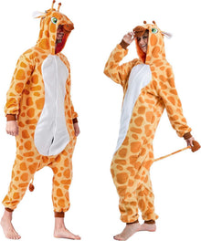 Plüsch Giraffe Tier Kostüm Halloween Jumpsuit_ERW_schwarz