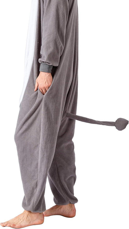 Spooktacular Creations Elefant Pyjama Tier Kostüm Onesie XL Grau