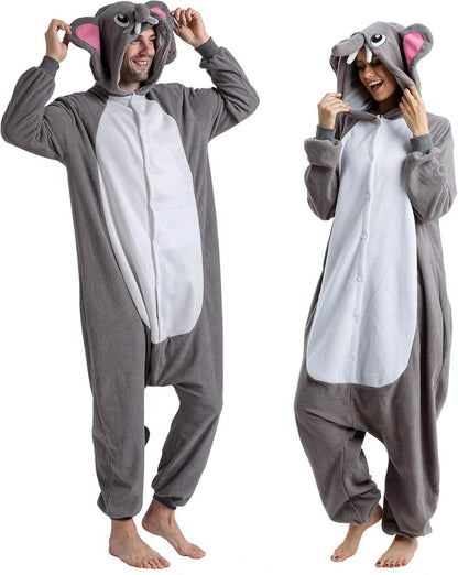 Spooktacular Creations Tier Kostüm Elefant Onesie Jumpsuit Erwachsene