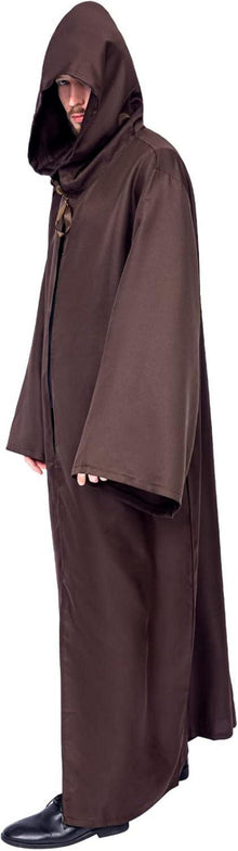 Umhang mit Kapuze Herren Halloween Robe Braun XL Cosplay