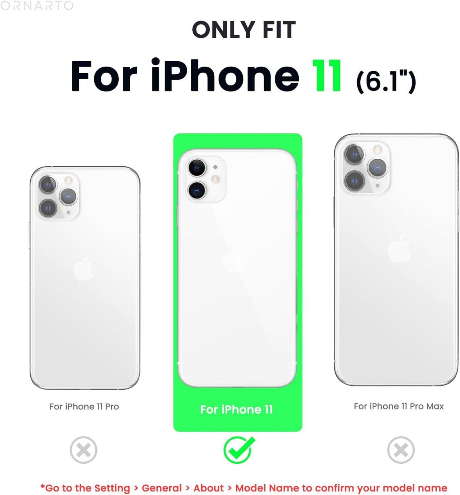 ORNARTO iPhone 11 Silikon Case Flüssig Ultra Dünn Schutz 6,1