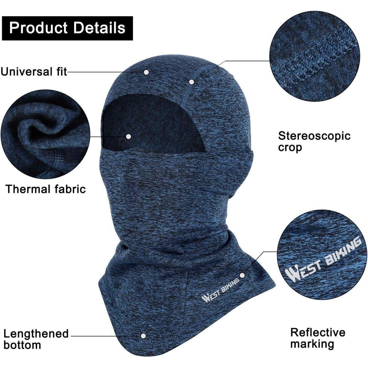 Sturmhaube Winter Skimaske – Winddicht, Warm & Reflektierend