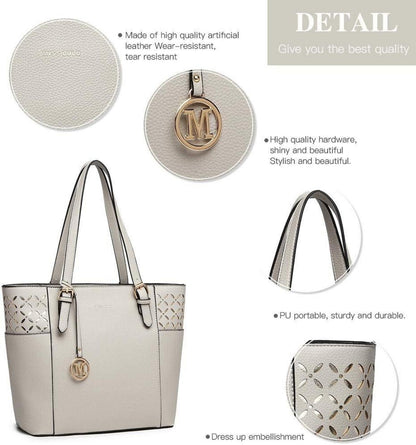 Elegante Damen Handtasche mit Laser-Gravur - Groß & vielseitig