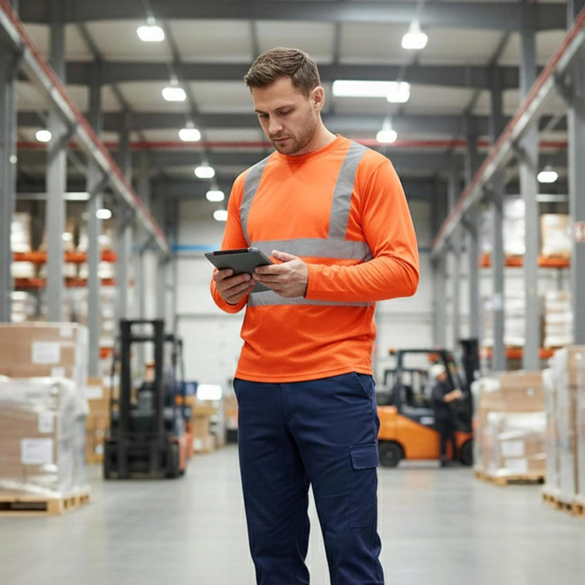 Warnschutz T-Shirt XXL Orange – Atmungsaktiv & Reflektierend