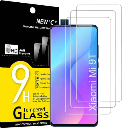 Panzer Schutz Glas Xiaomi Mi 9T Pro 3er Set 9H Härte