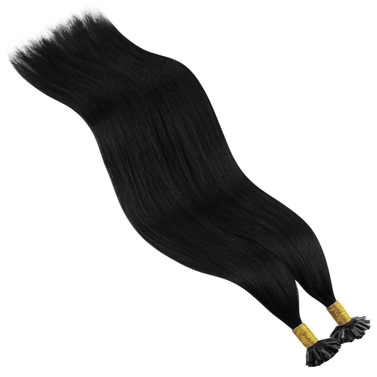Echthaar U-Tip Extensions Schwarz 40cm - 50g