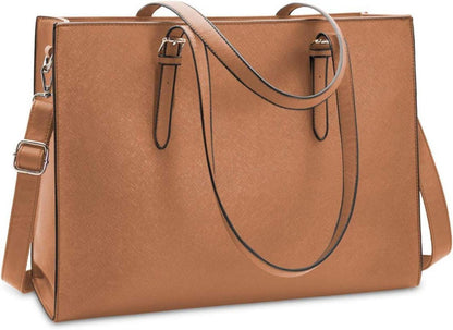 Große Schwarze Damen Handtasche Schultertasche Business 15.6 Zoll