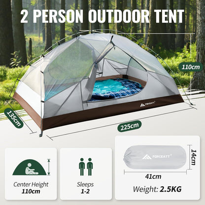 Forceatt Campingzelt 2-3 Personen Ultraleicht Wasserdicht 4