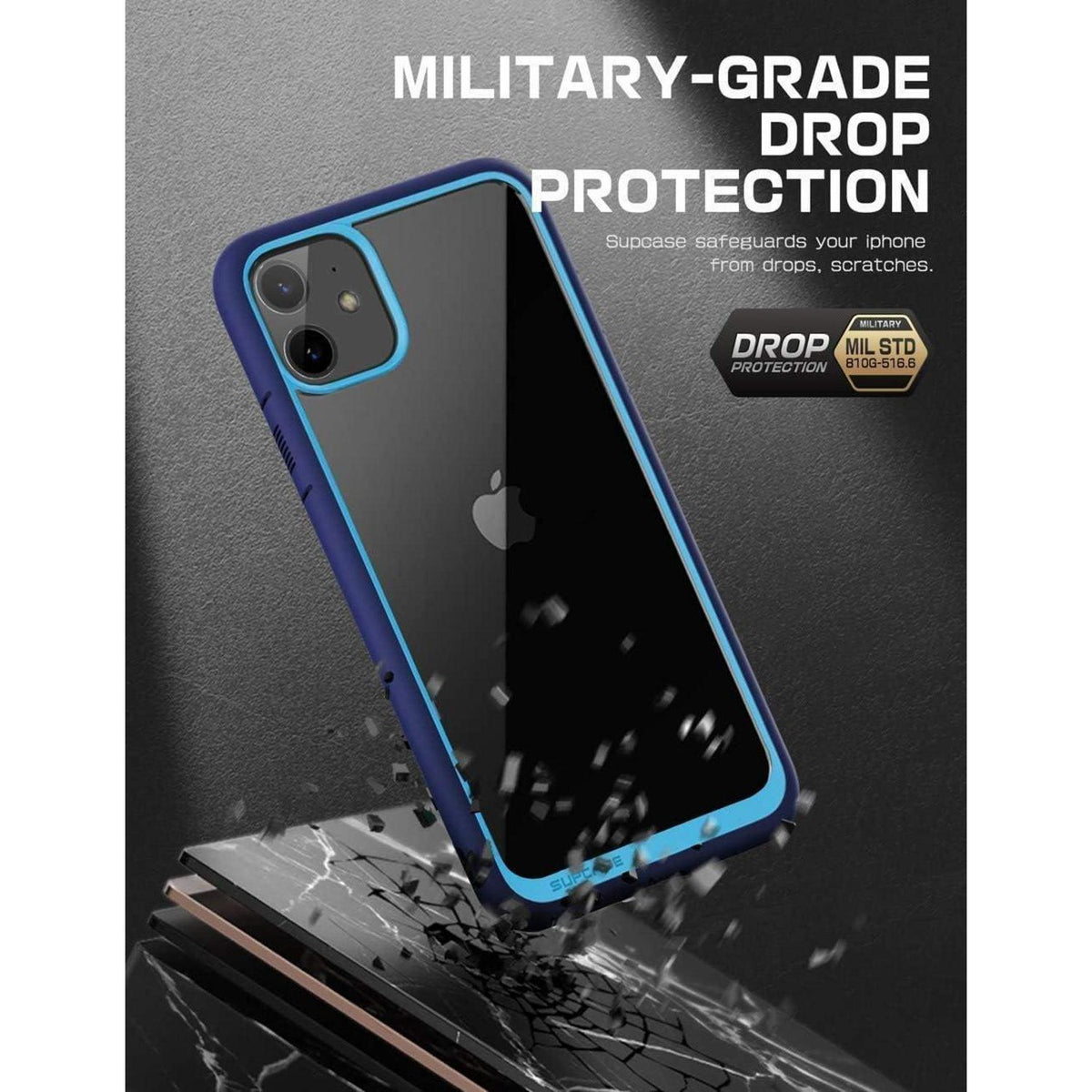 iPhone 11 Hülle Transparent Slim Case Blau 6.1 Zoll