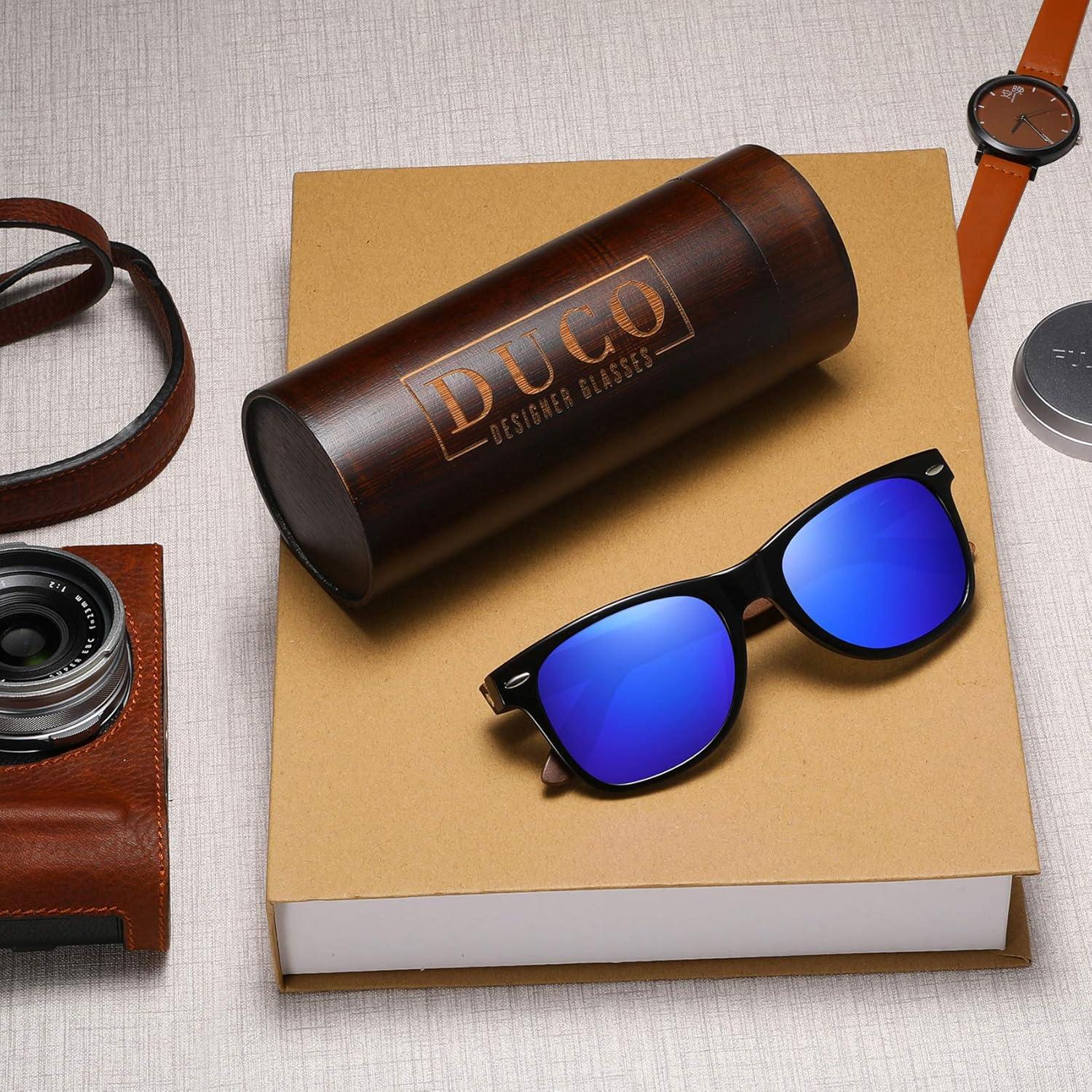 Polarisierte Sonnenbrille Herren Damen UV-Schutz Walnuss Holzrahmen
