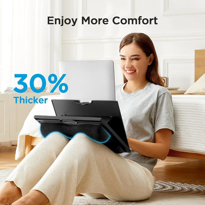 Höhenverstellbarer Laptop-Tisch mit Kissen für 15,6" Geräte