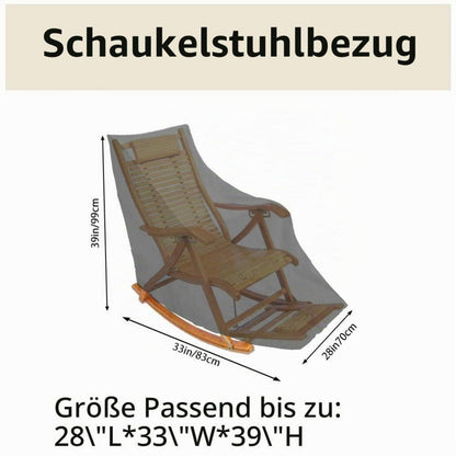 Schaukelstuhl Abdeckung wasserdicht Oxford-Gewebe strapazierfähig schwarz