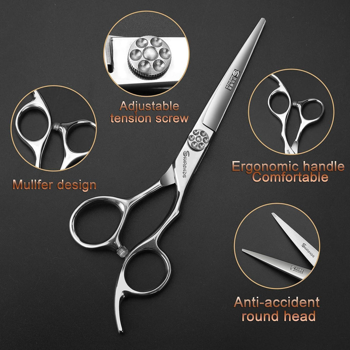 6-Zoll Friseurschere Set Edelstahl – Professionelle Haarschere