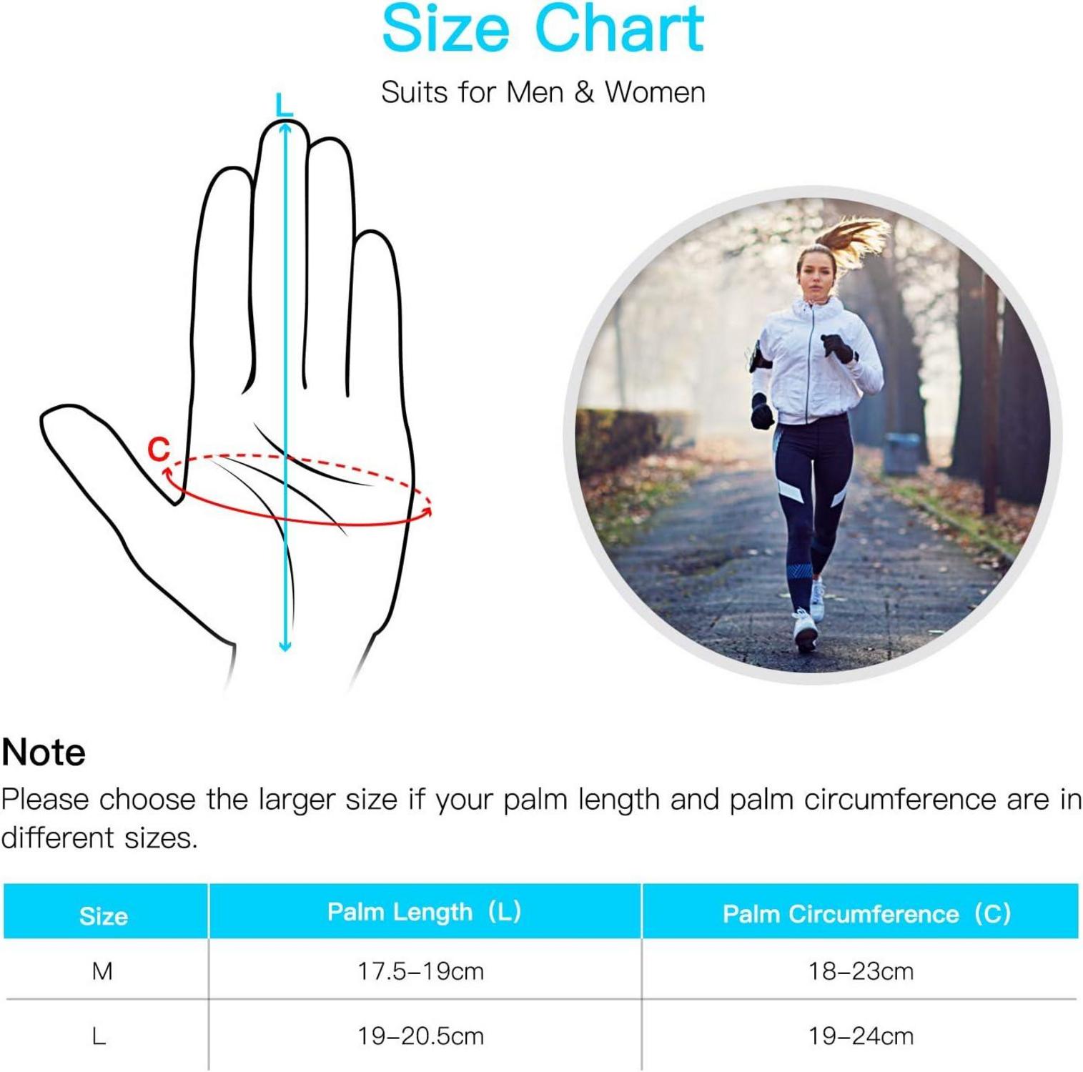 Unigear Touchscreen Laufhandschuhe Herren Damen Winter Outdoor Handschuhe