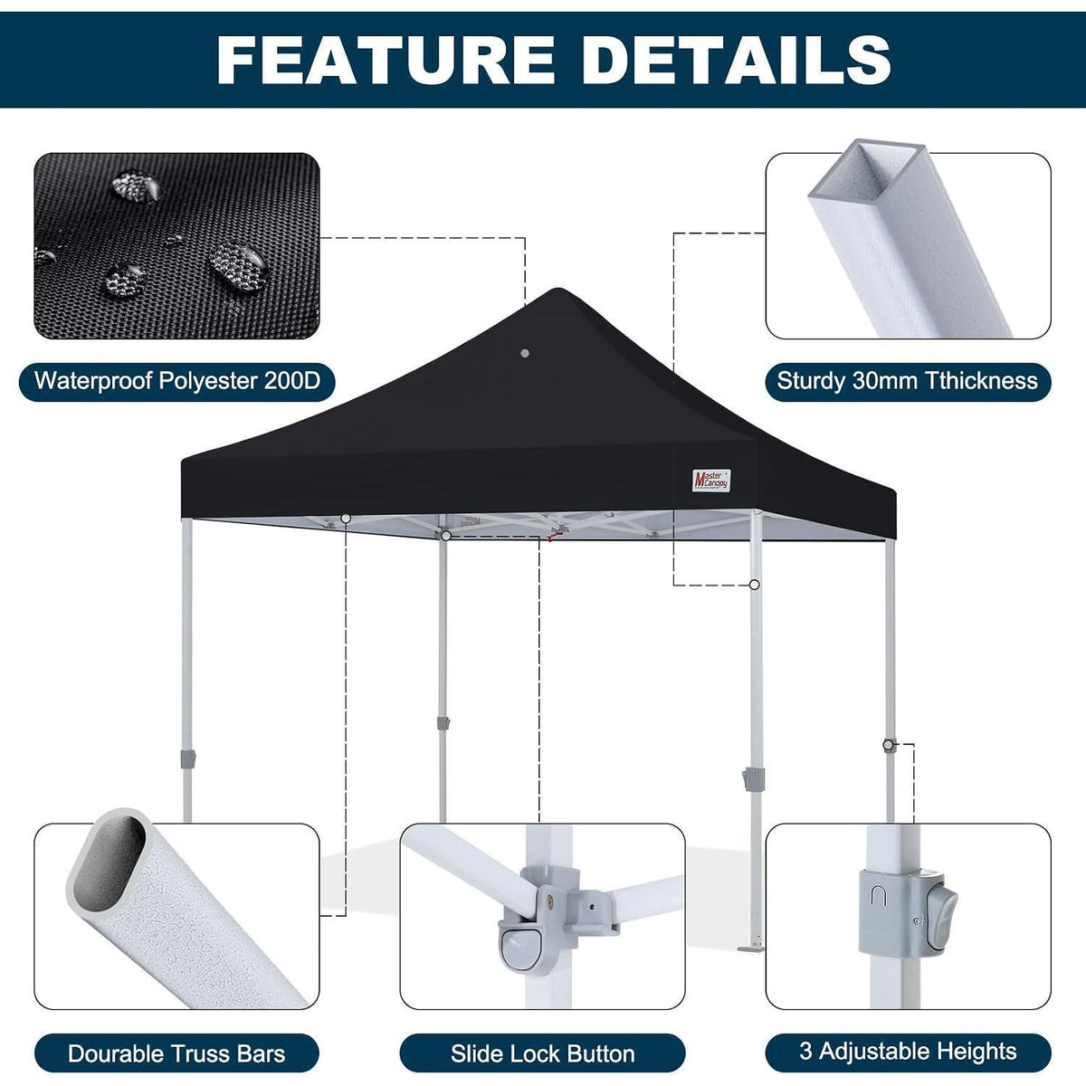 3x3m Pop-up Pavillon – Robust & Wetterfest für Events