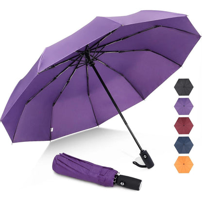 ZOMAKE Regenschirm Taschenschirm Sturmfest UV Schutz Violett