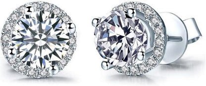 Cubic Zirconia Damenohrringe Silber Ohrstecker Design