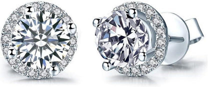 Damen Ohrstecker Silber Cubic Zirconia Ohrringe