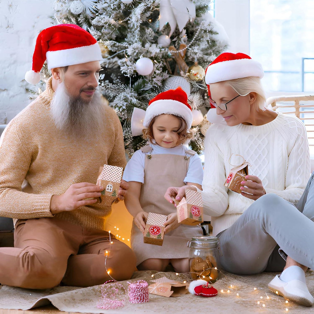 Weihnachten Party Geschenkboxen Kraftpapier 50