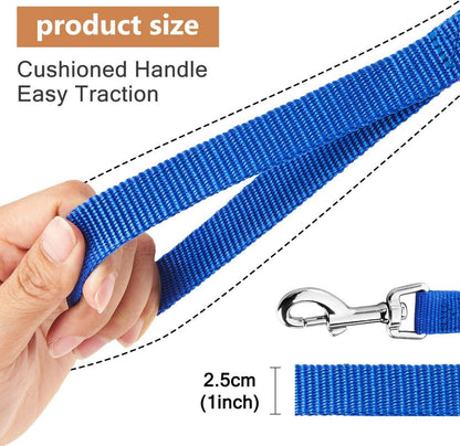 HAPPY HACHI Schleppleine Hund 5m Nylon Leine Robust Blau