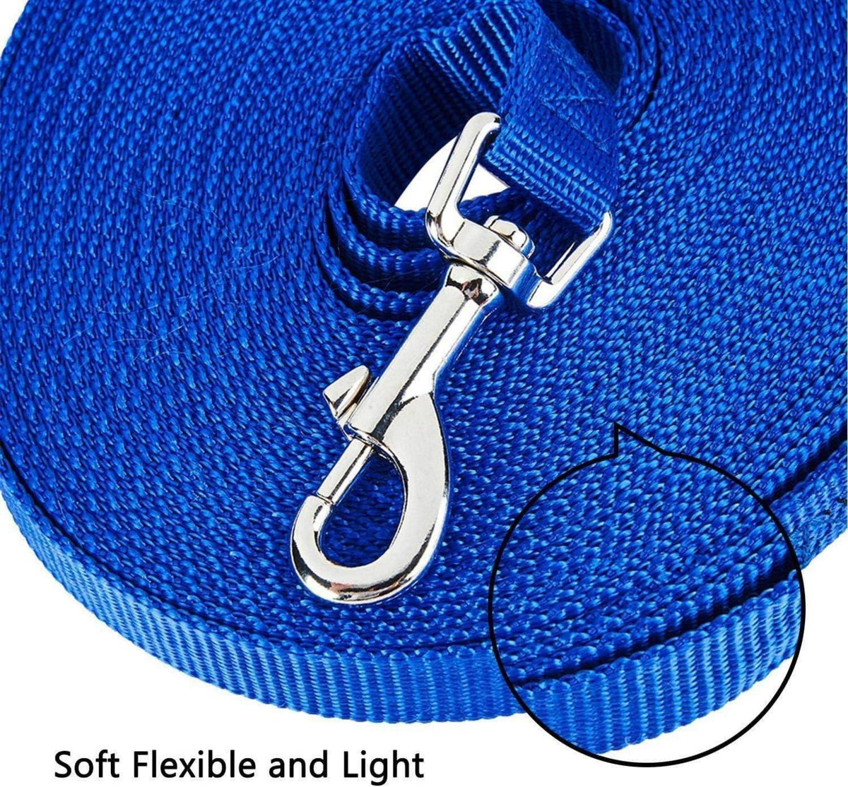 Extralange Schleppleine für Hunde Nylon Trainingsleine mit D-Karabiner