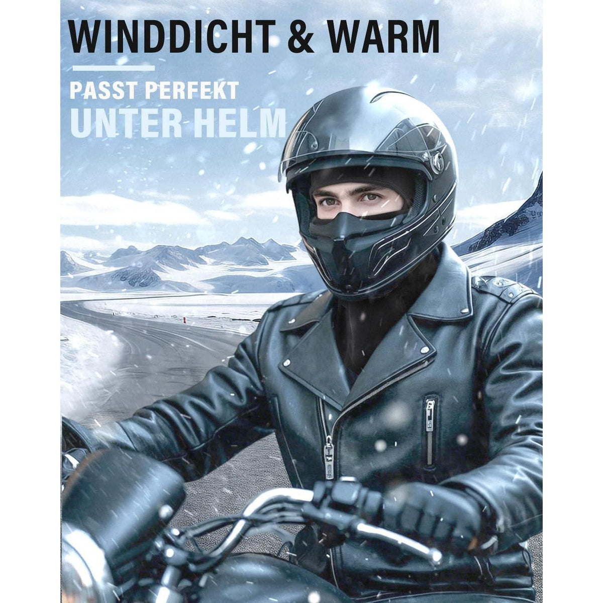 Sturmhaube Balaclava | Winterhaube für Ski, Fahrrad & Motorrad, Schwarz