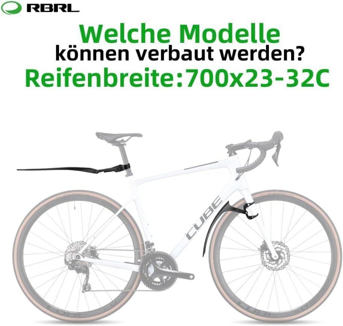 RBRL 700C Fahrrad Schutzblech Set für Rennräder & Falträder