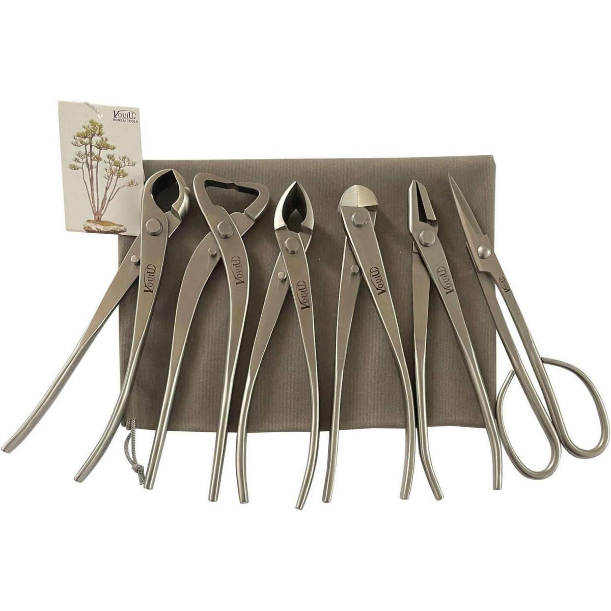 Bonsai-Werkzeug-Set 6-teilig Edelstahl 210mm