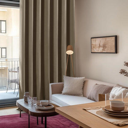 Verdunklungsvorhänge 270x140 cm, Taupe, 2er Set