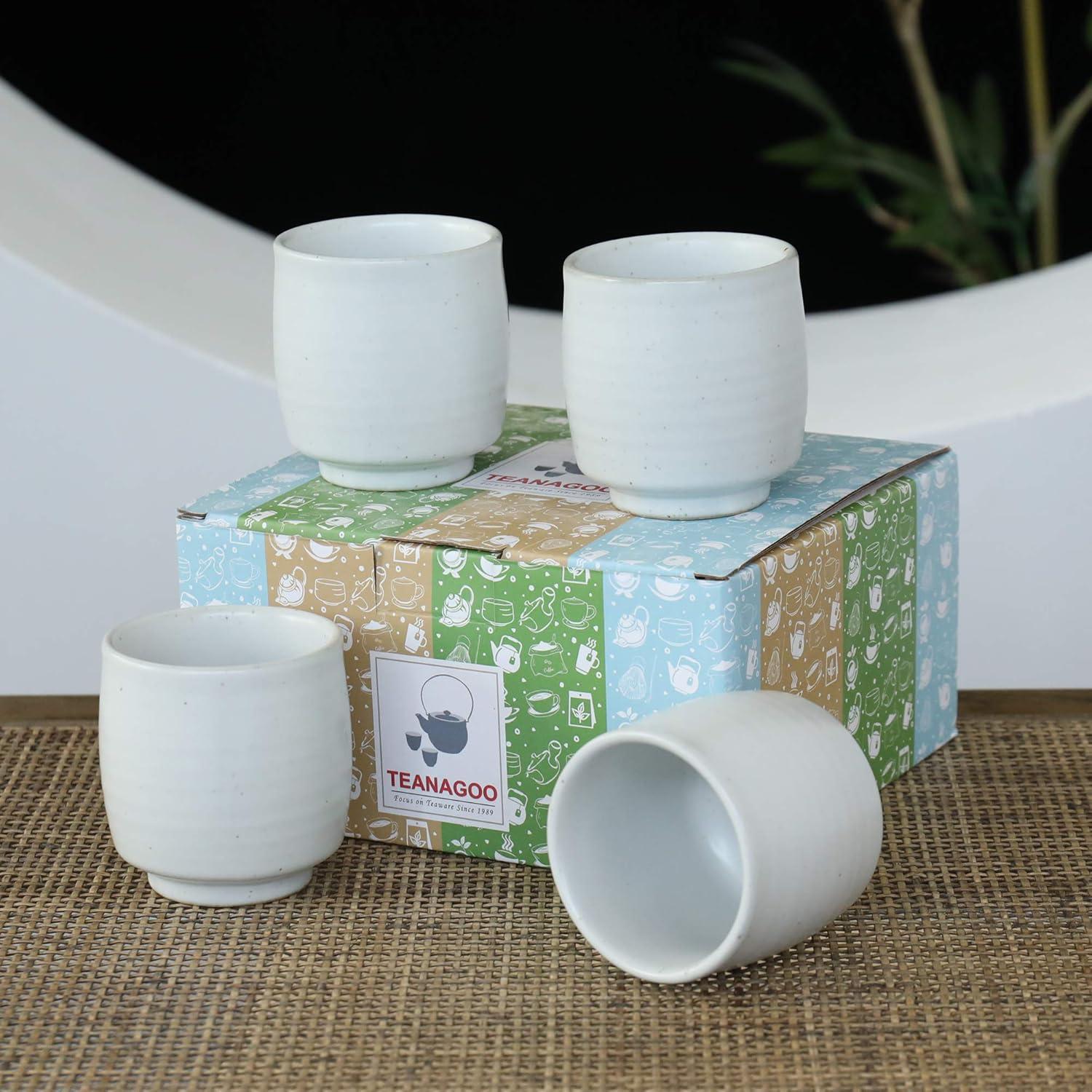 TEANAGOO Green Ruware Japanese Tea Cups 5.8 oz Set of 4