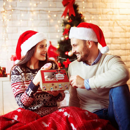 12er Weihnachts Kekskästen Geschenkboxen Bäckereikarton Plätzchen