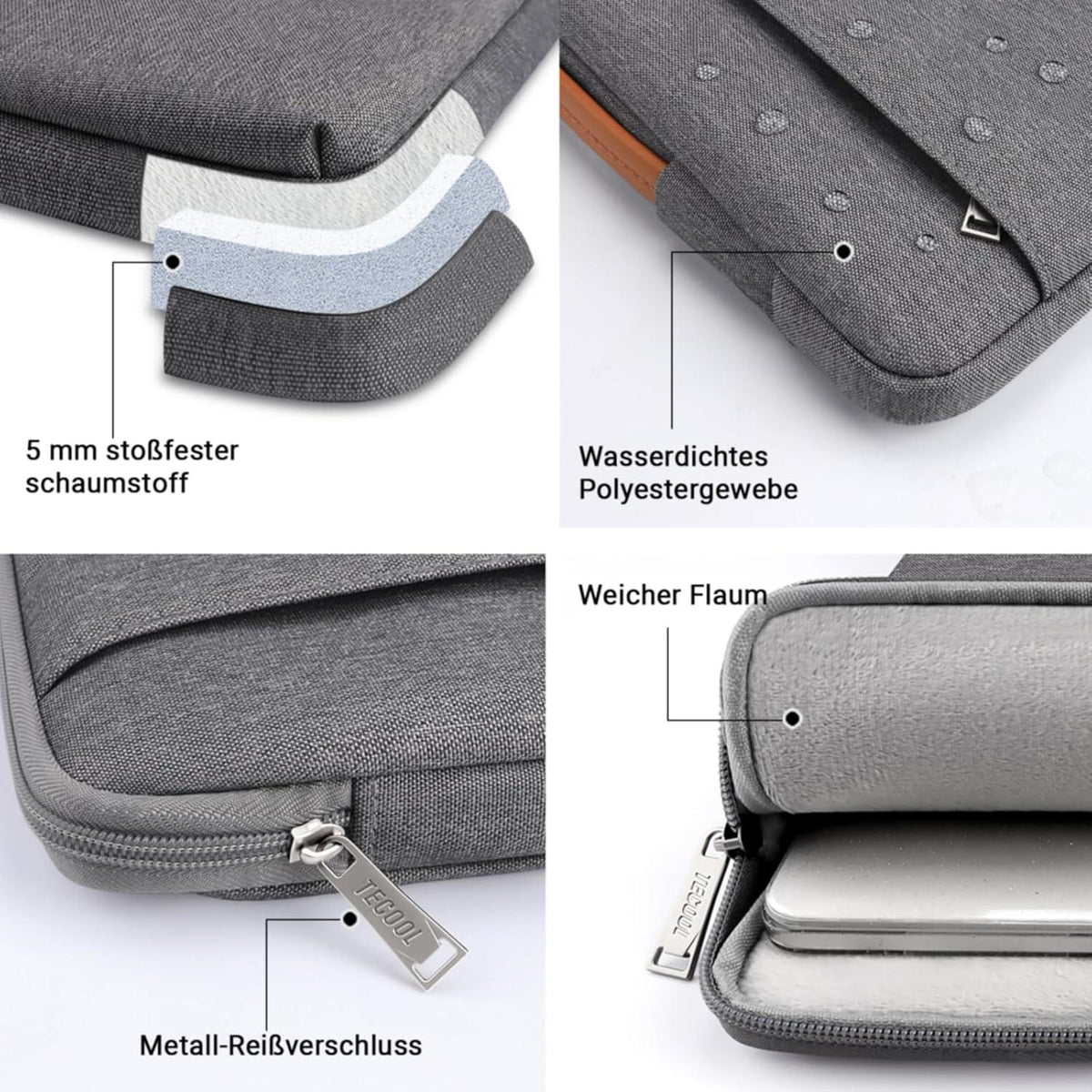 Laptoptasche 14 Zoll Schutzhülle für MacBook Air 15 Surface Laptop