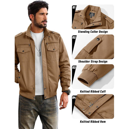 Herren Fleecejacke Winterjacke Warm & Funktional – Outdoor Parka 3XL