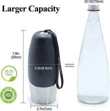 Tragbare Hundewasserflasche Edelstahl 750ml für unterwegs