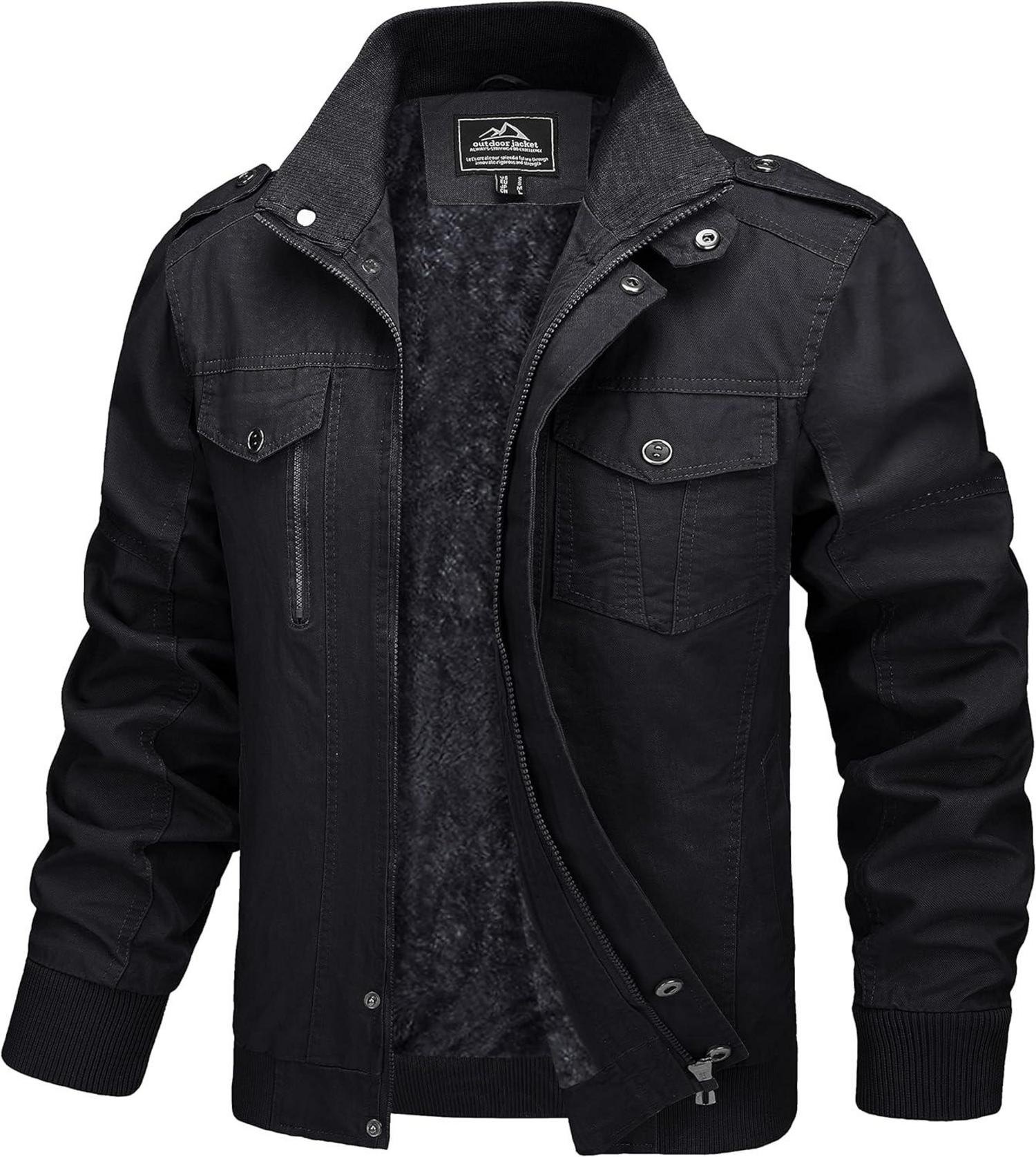 Winterparka Herren Warm Gefüttert Militär Jacke mit Taschen