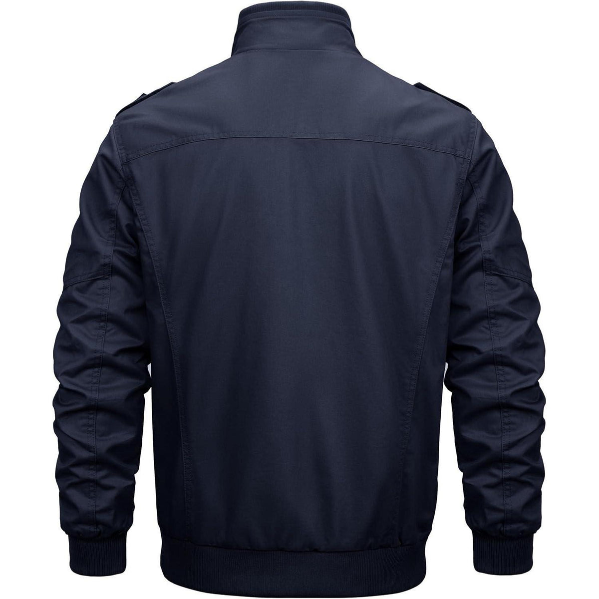 Herren Winterjacke gefüttert Fleecejacke Cargo Jacke Dunkelblau
