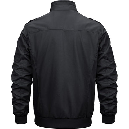 Herren Winterjacke Warm Gefüttert mit Taschen L Schwarz