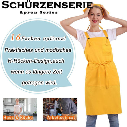 Schürze mit Tasche – Verstellbar & Bequem für Küche & Kochen
