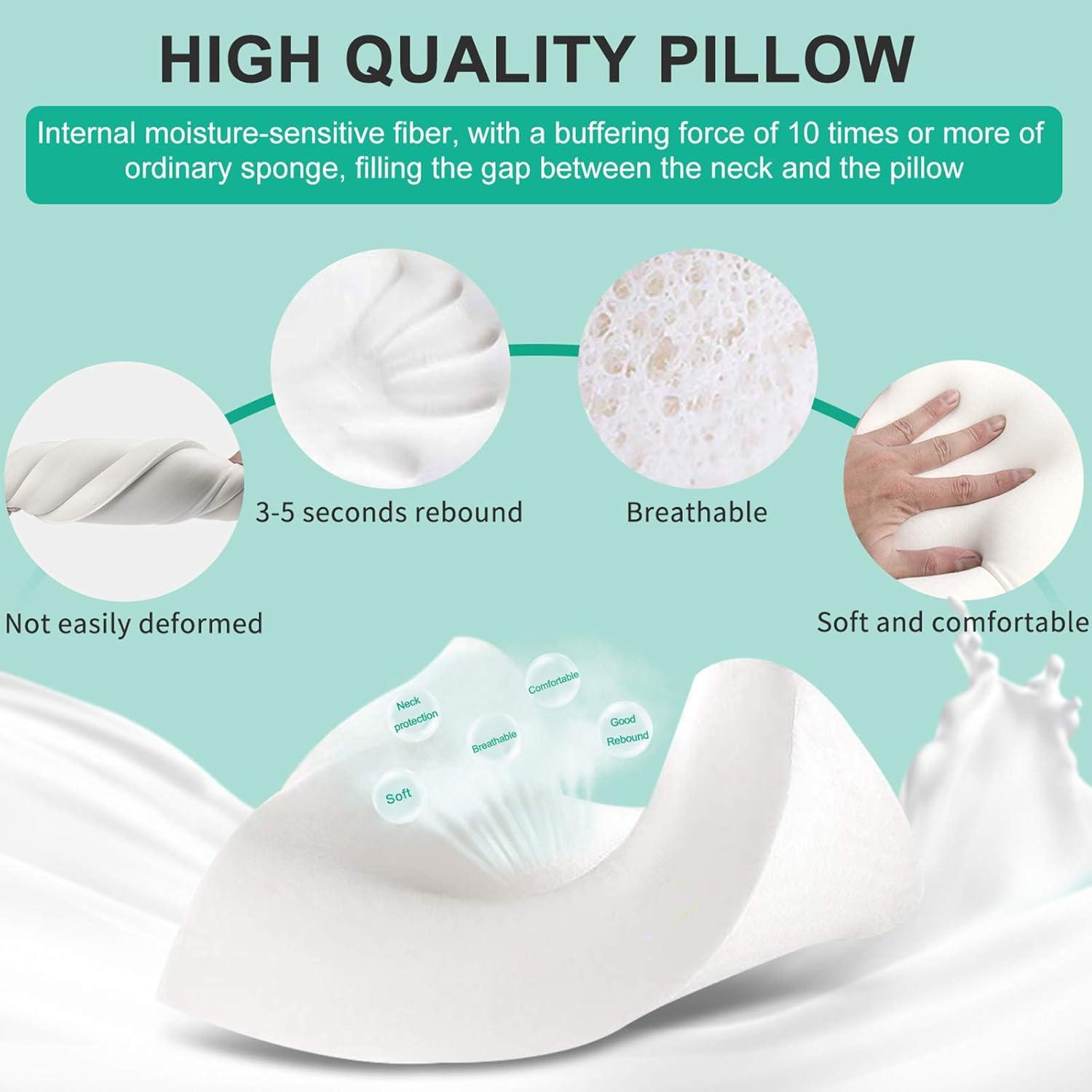 Memory Foam Nackenstützkissen Waschbar Abnehmbar