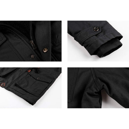 Herren Winterparka Fleecegefüttert mit Taschen & Kapuze